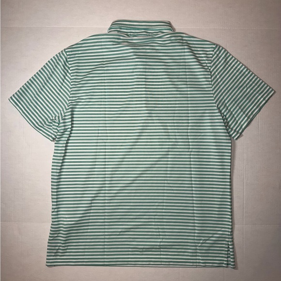 RLX Ralph Lauren Green Striped Polo Shirt - Picture 4 of 4